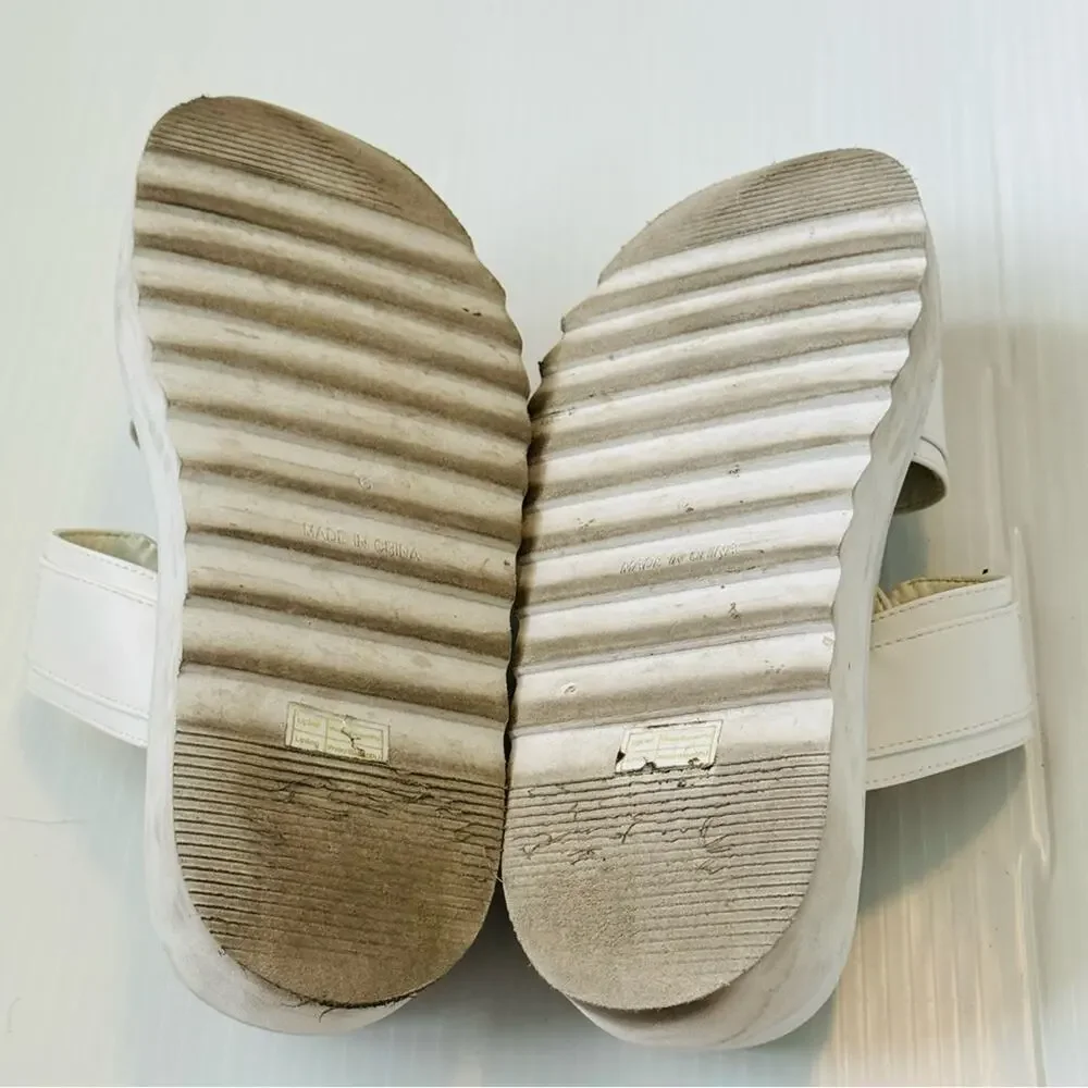 Princess Polly Ma Belle strappy sandals white size 6